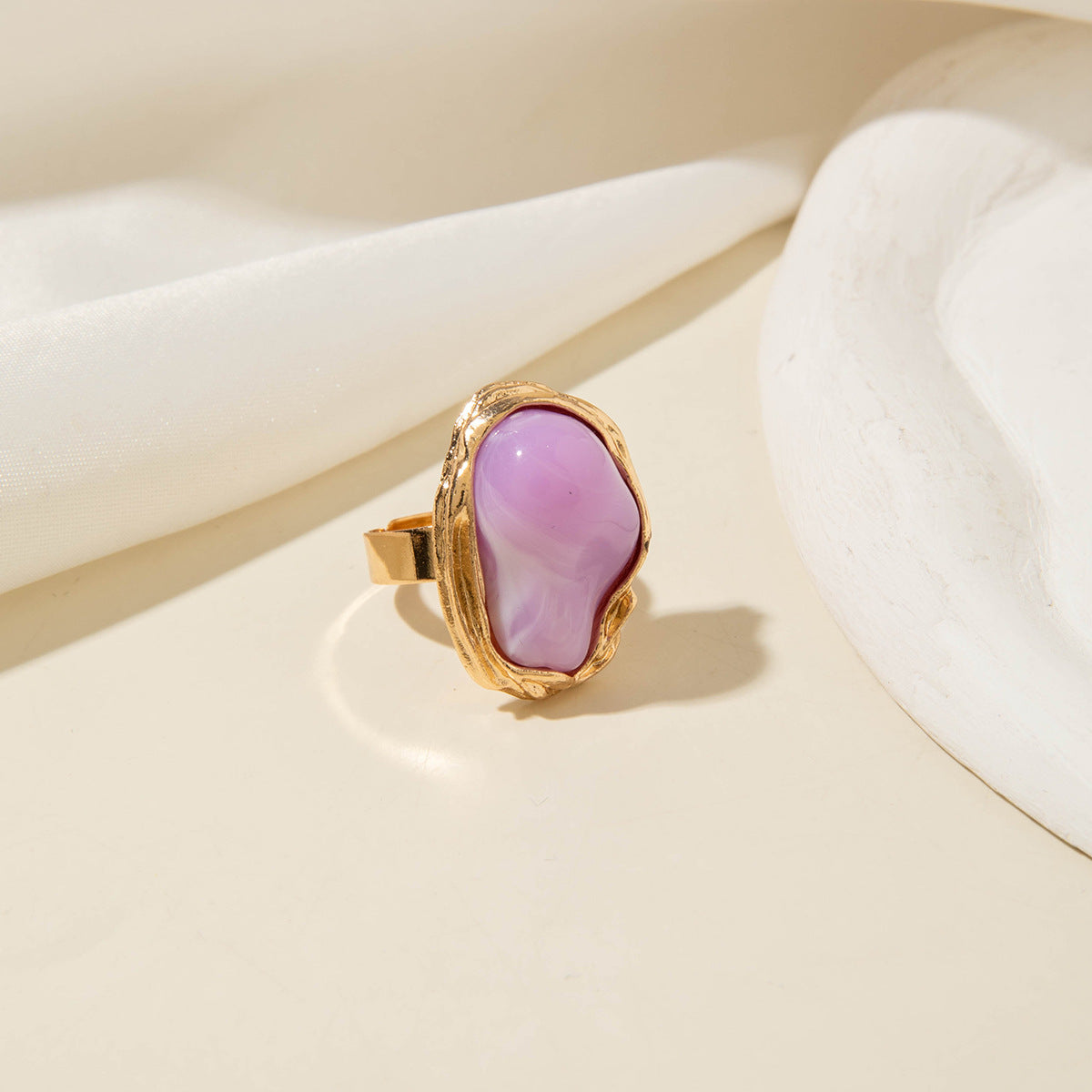 Wholesale Geometric irregular fashion ring set